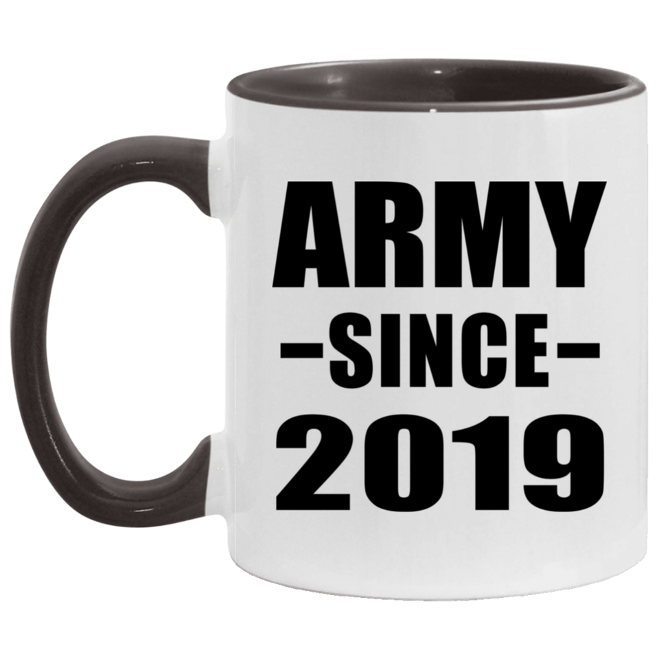 Army Since 2019 - 11oz Accent Mug Black