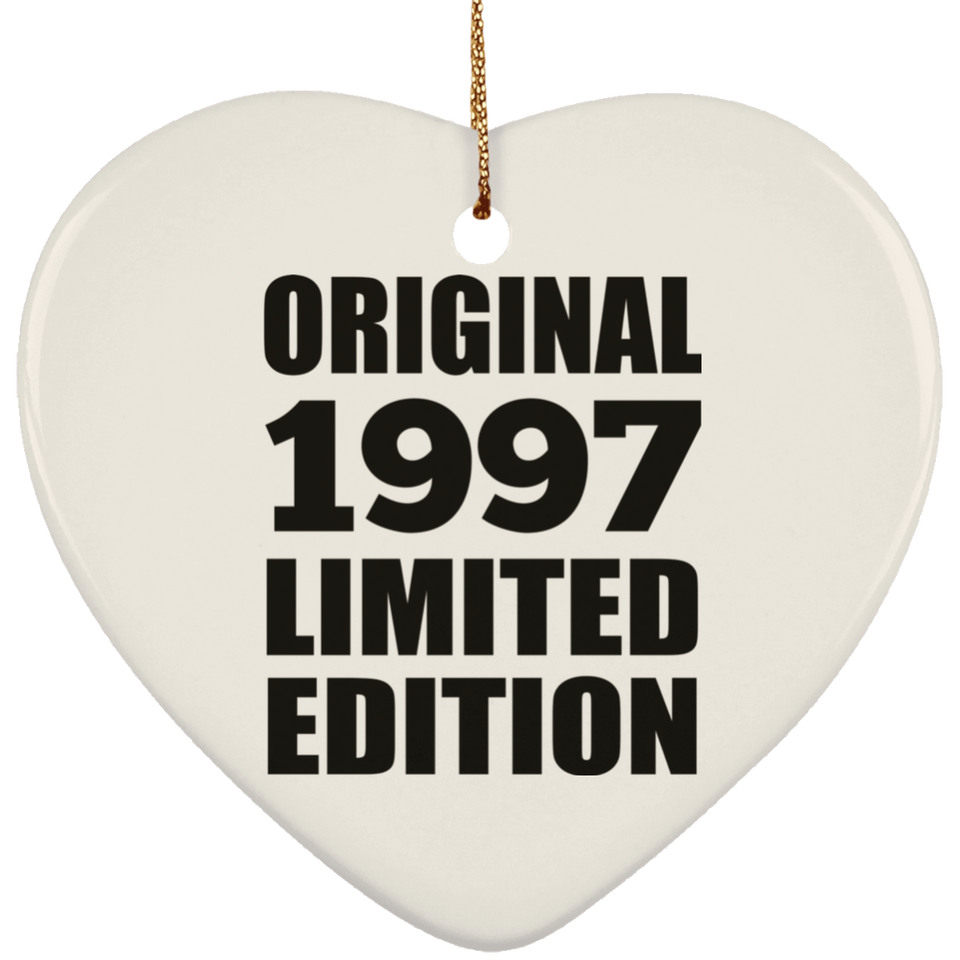 27th Birthday Original 1997 Limited Edition - Heart Ornament