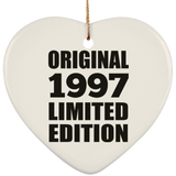 27th Birthday Original 1997 Limited Edition - Heart Ornament