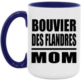 Bouvier Des Flandres Mom - 15oz Accent Mug Purple