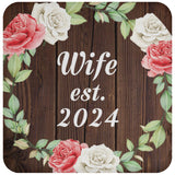 Wife Established Est. 2024 - Drink Coaster A