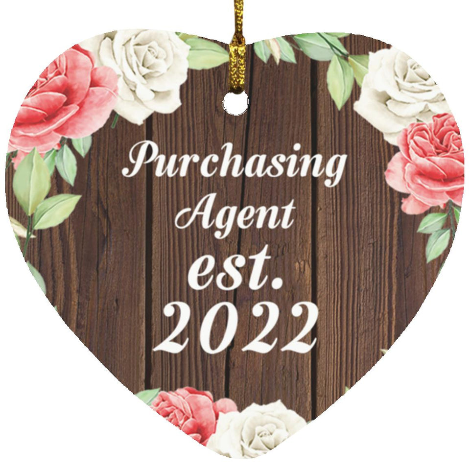 Purchasing Agent Established Est. 2022 - Heart Ornament A