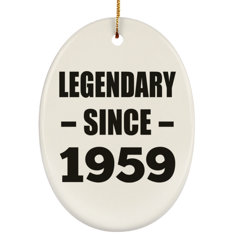 65th Birthday Legendary Since 1959 - Oval Ornament
