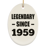 65th Birthday Legendary Since 1959 - Oval Ornament