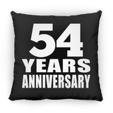 54th Anniversary 54 Years - Throw Pillow Black
