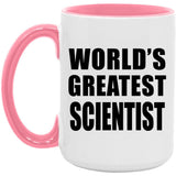 World's Greatest Scientist - 15oz Accent Mug Pink