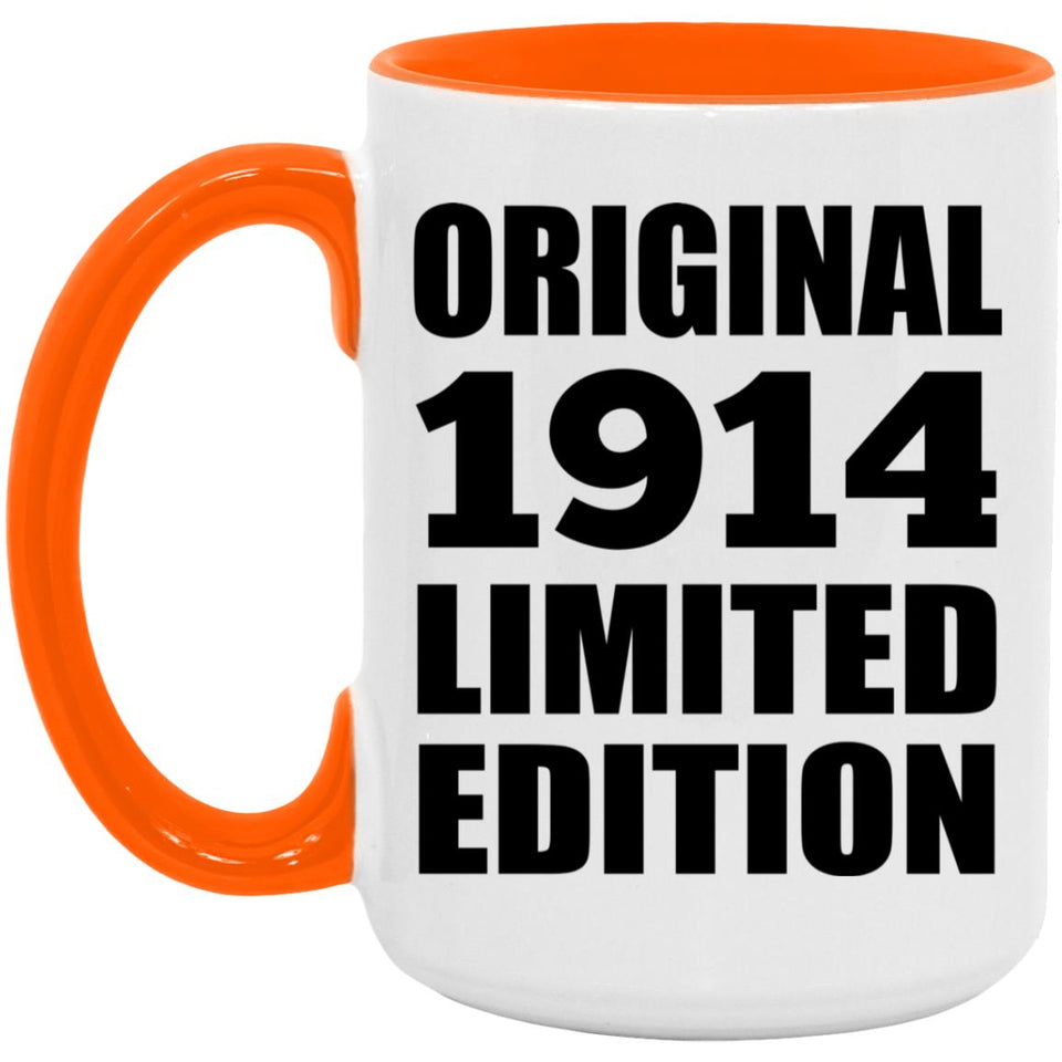 110th Birthday Original 1914 Limited Edition - 15oz Accent Mug Orange