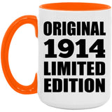 110th Birthday Original 1914 Limited Edition - 15oz Accent Mug Orange
