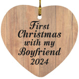 First Christmas With My Boyfriend 2024 - Heart Ornament C