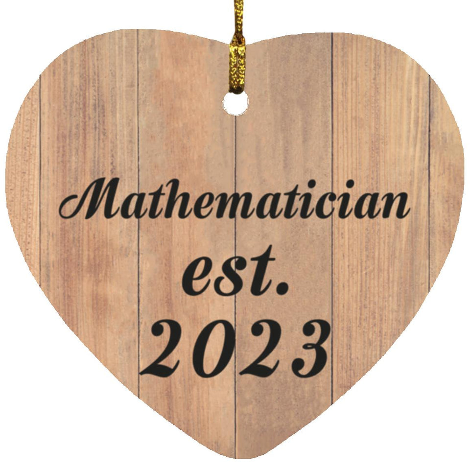 Mathematician Established Est. 2023 - Heart Ornament C