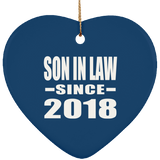 Son In Law Since 2018 - Heart Ornament