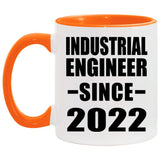 Industrial Engineer Since 2022 - 11oz Accent Mug Orange