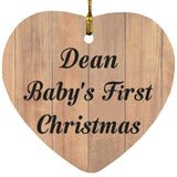 Dean Baby's First Christmas - Heart Ornament C
