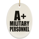 A+ Military Personnel - Oval Ornament