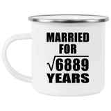 83rd Anniversary Married For Square Root of 6889 Years - 12oz Camping Mug