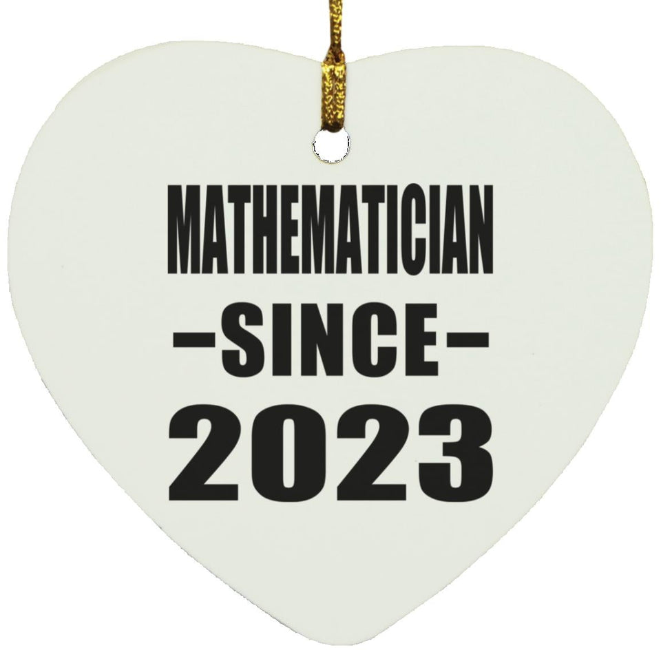 Mathematician Since 2023 - Heart Ornament