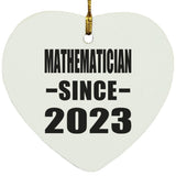 Mathematician Since 2023 - Heart Ornament