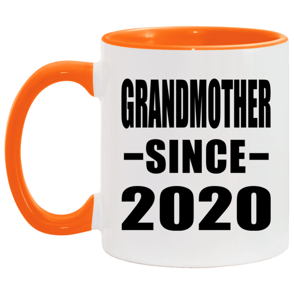 Grandmother Since 2020 - 11oz Accent Mug Orange