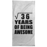 6th Birthday Square Root of 36 Years of Being Awesome - Hand Towel