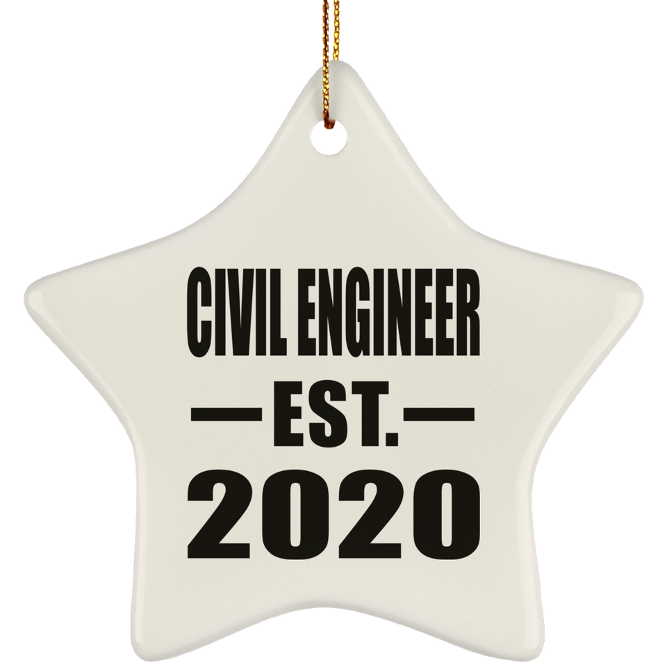 Civil Engineer Established EST. 2020 - Star Ornament