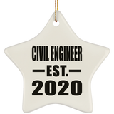 Civil Engineer Established EST. 2020 - Star Ornament