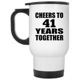 41st Anniversary Cheers To 41 Years Together - White Travel Mug