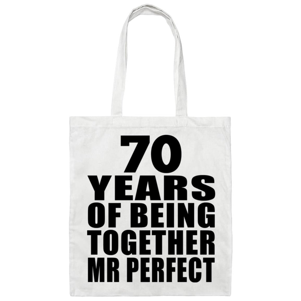 70th Anniversary 70 Years Of Being Mr Perfect - Tote Bag White
