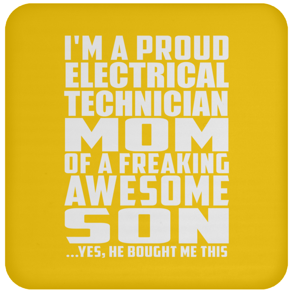 Proud Electrical Technician Mom Of Awesome Son - Drink Coaster