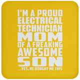 Proud Electrical Technician Mom Of Awesome Son - Drink Coaster