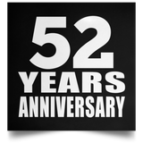 52nd Anniversary 52 Years Anniversary - Poster Square