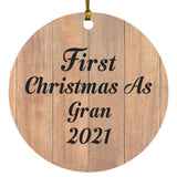 First Christmas As Gran 2021 - Circle Ornament C
