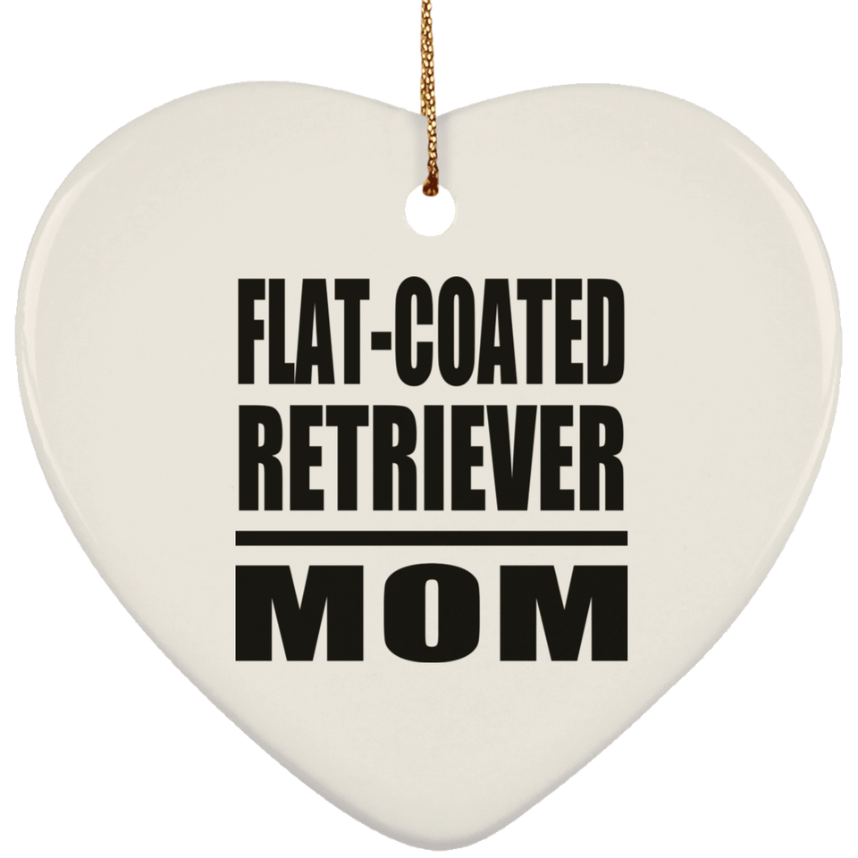 Flat-Coated Retriever Mom - Heart Ornament