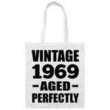55th Birthday Vintage 1969 Aged Perfectly - Tote Bag White