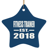 Fitness Trainer Established EST. 2018 - Star Ornament