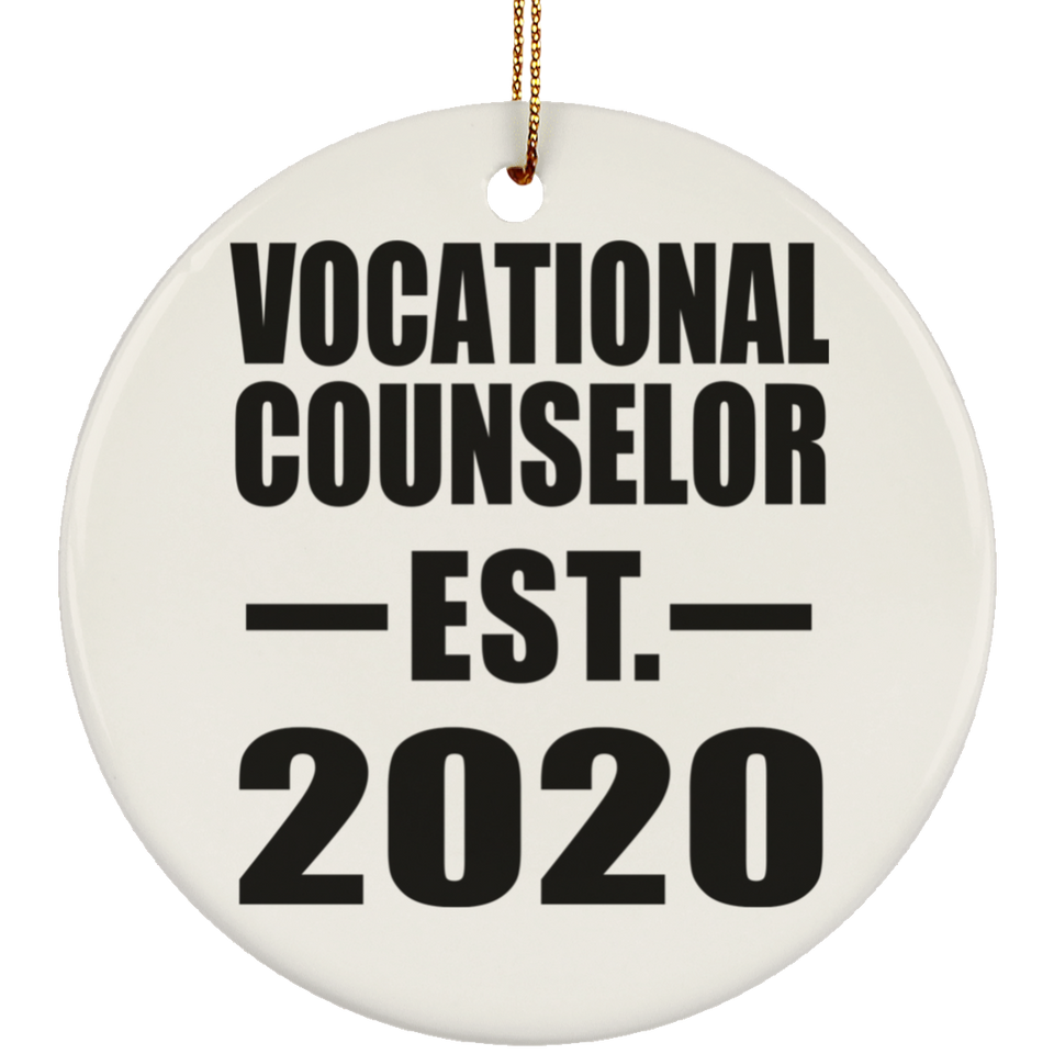Vocational Counselor Established EST. 2020 - Circle Ornament
