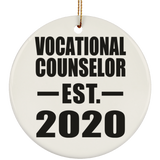 Vocational Counselor Established EST. 2020 - Circle Ornament
