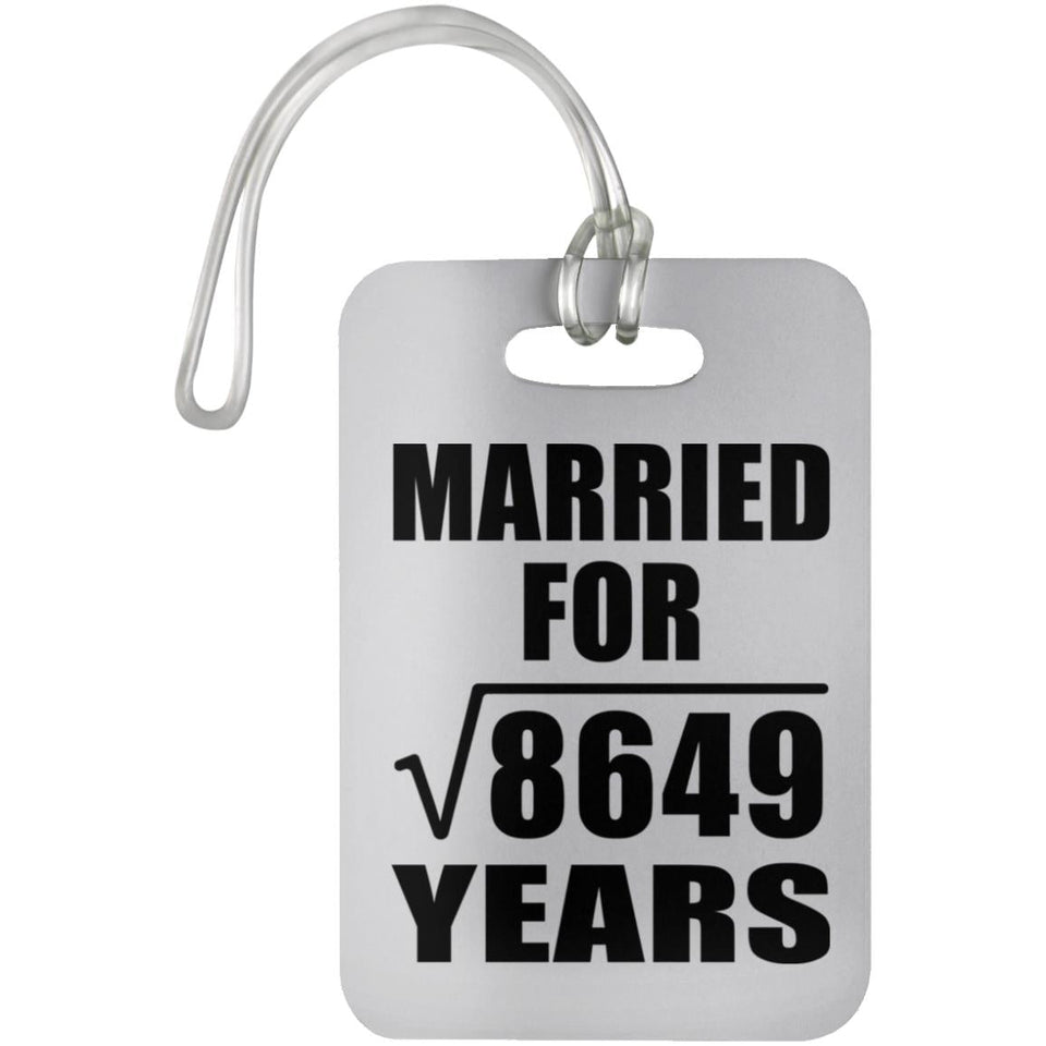 93rd Anniversary Married For Square Root of 8649 Years - Luggage Bag Tag