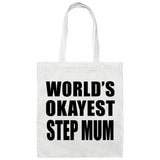 World's Okayest Step Mum - Tote Bag White
