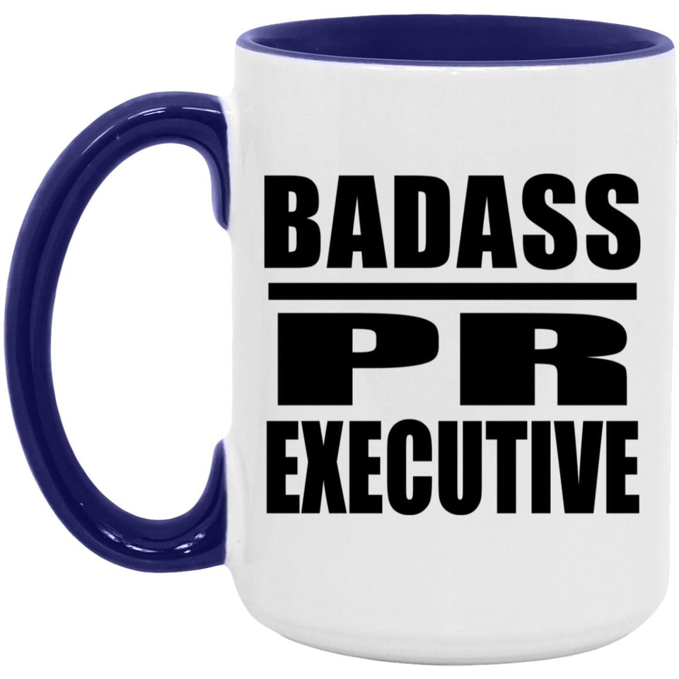 Badass PR Executive - 15oz Accent Mug Purple