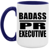 Badass PR Executive - 15oz Accent Mug Purple