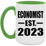 Economist Established EST. 2023 - 15oz Accent Mug Green