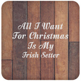 All I Want For Christmas Is My Irish Setter - Drink Coaster E
