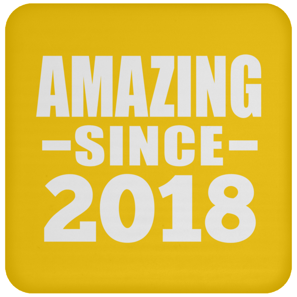 6th Birthday Amazing Since 2018 - Drink Coaster