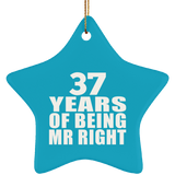37th Anniversary 37 Years Of Being Mr Right - Star Ornament