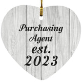 Purchasing Agent Established Est. 2023 - Heart Ornament F