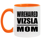 Wirehaired Vizsla Mom - 11oz Accent Mug Orange
