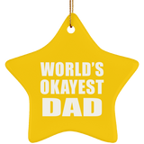 World's Okayest Dad - Star Ornament