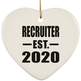 Recruiter Established EST. 2020 - Heart Ornament