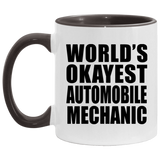 World's Okayest Automobile Mechanic - 11oz Accent Mug Black