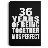 36th Anniversary 36 Years Of Being Mrs Perfect - Canvas Portrait